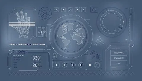 Set of infographic elements about global transactions and e-commerce security. Stock Illustration