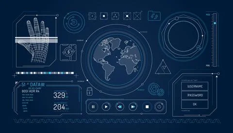 Set of infographic elements about global transactions and e-commerce security. イラスト素材