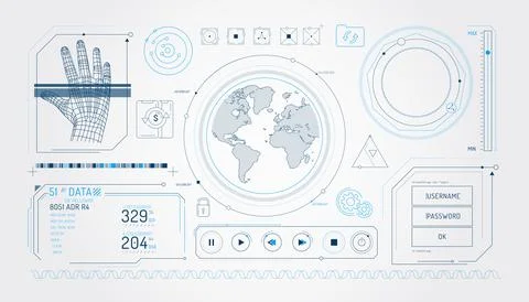 Set of infographic elements about global transactions and e-commerce security. Stock Illustration