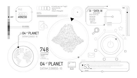 Set of infographic elements about the study of the planet Earth. 스톡 일러스트