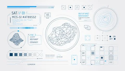 Set of infographic elements about the study of rocks. Stock Illustration