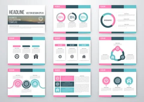 Set of infographic elements Stock Illustration