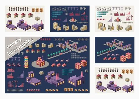 Set of infographic Ilustración de archivo