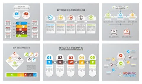 Set of Infographic illustration in vector. Stock Illustration