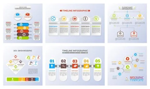 Set of Infographic illustration in vector. Stock Illustration