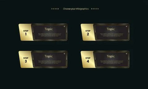 Set of Infographic Options Vector and template. with trendy elements for busi Stock Illustration