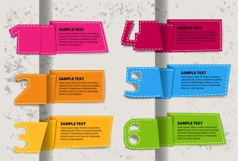 Set for infographic Origami Illustrazione stock