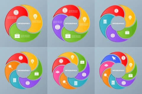 Set of Infographic template of step or workflow diagram and glyph business 스톡 일러스트