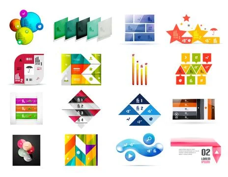 Set of infographic templates and elements Stock Illustration