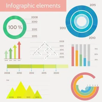 Set of infographic templates Stock Illustration