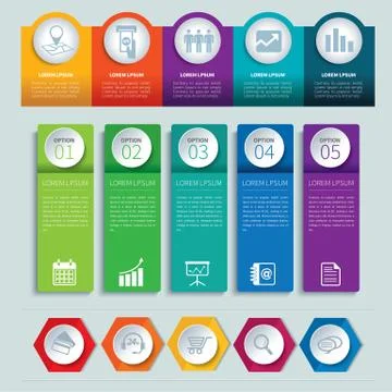 Set of infographic templates Stock Illustration
