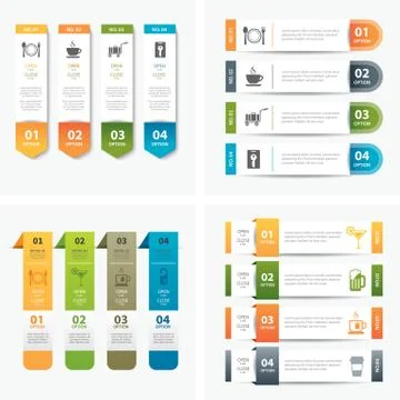 Set of infographic templates Stock Illustration