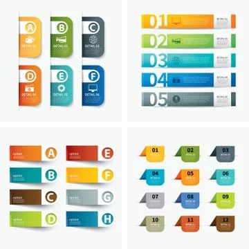 Set of infographic templates Stock Illustration