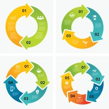 Set of infographic templates Stock Illustration