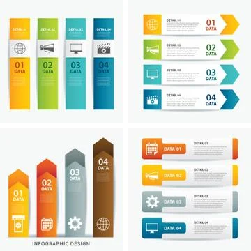Set of infographic templates Stock Illustration