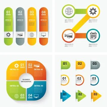 Set of infographic templates Stock Illustration