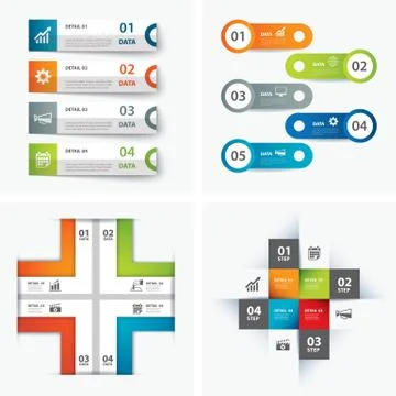 Set of infographic templates Stock Illustration