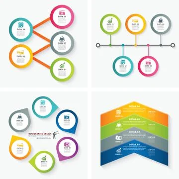 Set of infographic templates Stock Illustration
