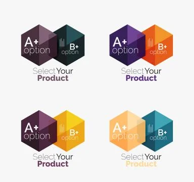 Set of infographic templates with text and options Stock Illustration