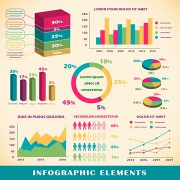 Set of infographics elements Illustrazione stock
