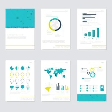 Set of infographics elements in modern flat business style. イラスト素材