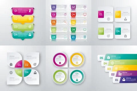 Set with infographics Stock Illustration