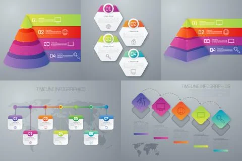 Set with infographics Stock Illustration