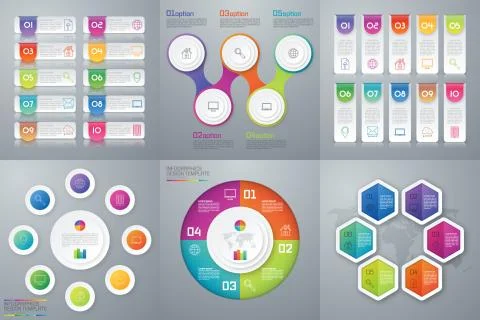 Set with infographics Stock Illustration