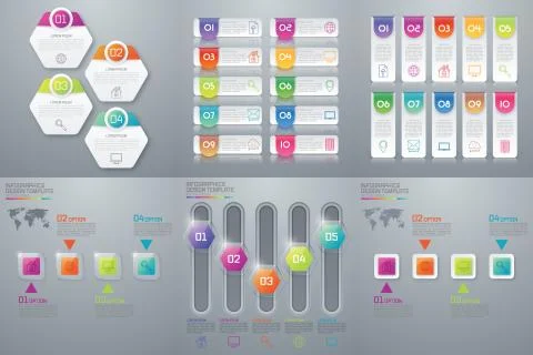 Set with infographics Stock Illustration