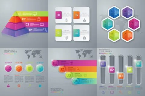 Set with infographics Stock Illustration