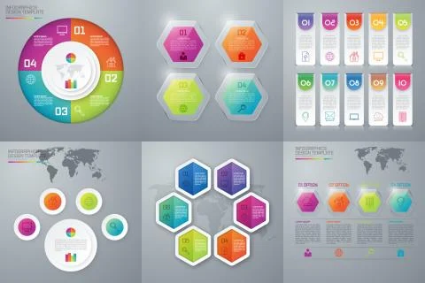 Set with infographics Stock Illustration