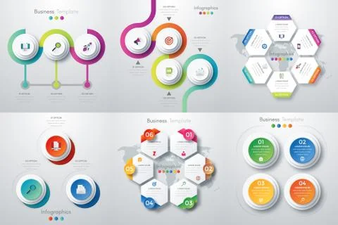 Set with infographics Stock Illustration