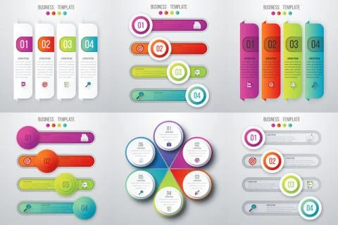 Set with infographics Stock Illustration