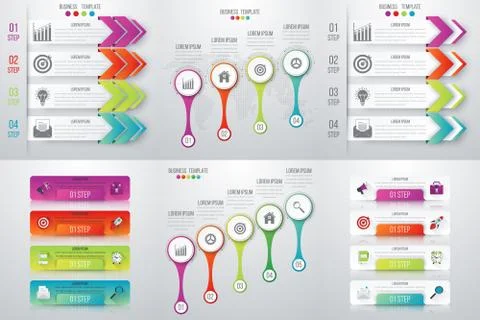 Set with infographics Stock Illustration