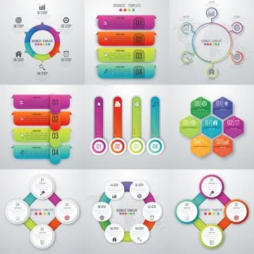 Set with infographics Stock Illustration
