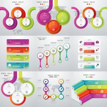 Set with infographics Stock Illustration
