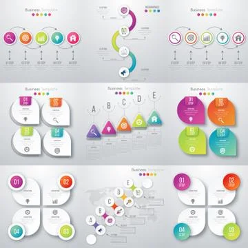 Set with infographics Stock Illustration