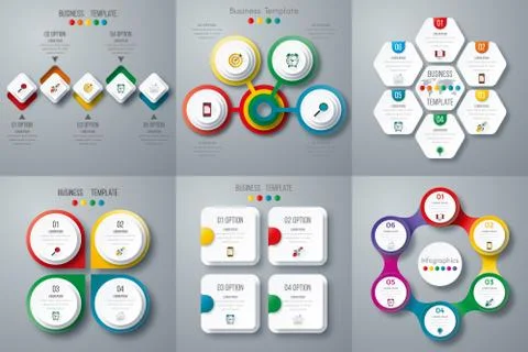 Set with infographics Stock Illustration
