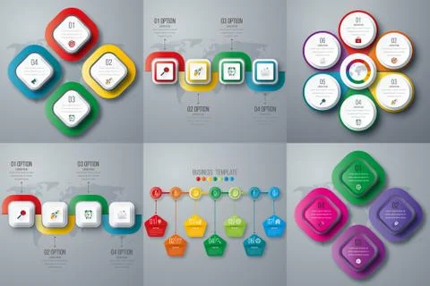 Set with infographics Stock Illustration