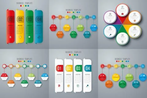 Set with infographics Stock Illustration