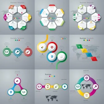 Set with infographics Stock Illustration