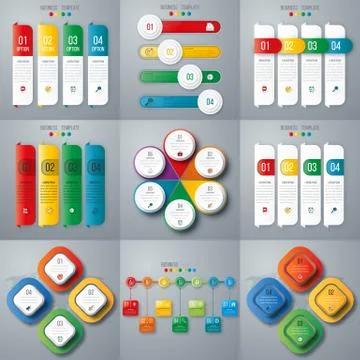Set with infographics Stock Illustration