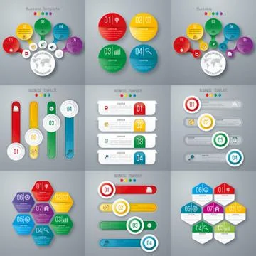 Set with infographics Stock Illustration