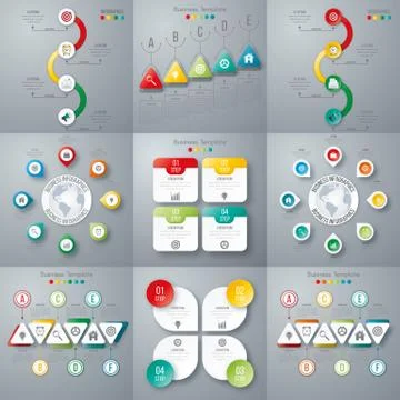 Set with infographics Stock Illustration