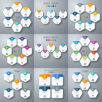 Set with infographics Stock Illustration