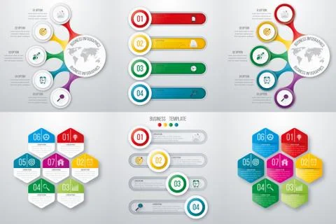 Set with infographics Stock Illustration