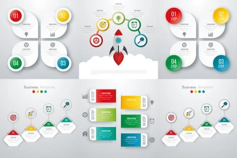 Set with infographics Stock Illustration