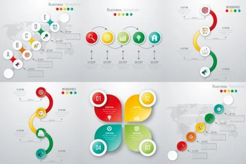 Set with infographics Stock Illustration