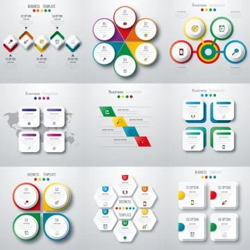 Set with infographics Stock Illustration