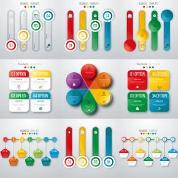 Set with infographics Stock Illustration